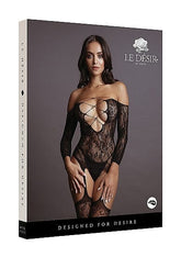 CRISS CROSS NECK BODY STOCKING - O/S